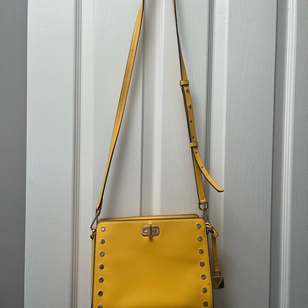 Michael Kors Yellow Studded Crossbody Bag
